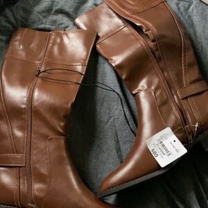 St. John's Bay Cognac Knee-High Boot (Box Label)